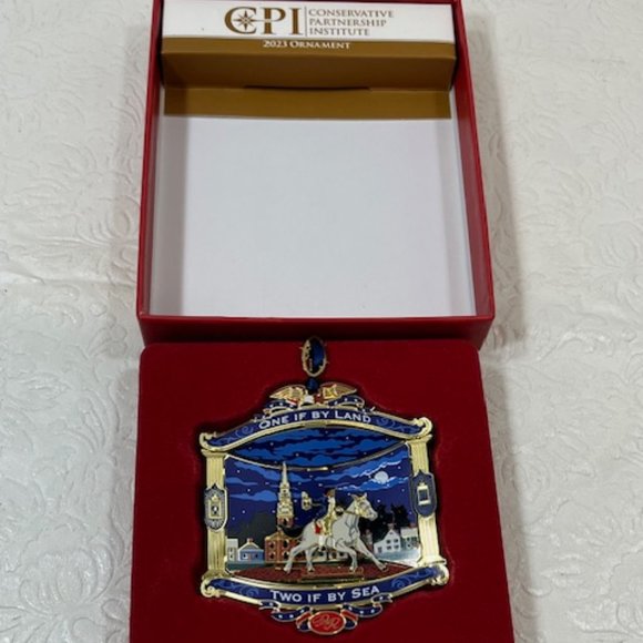 Conservative Partnership Institute CPI 2023 Christmas Ornament NEW in Box 3" - Picture 9 of 9